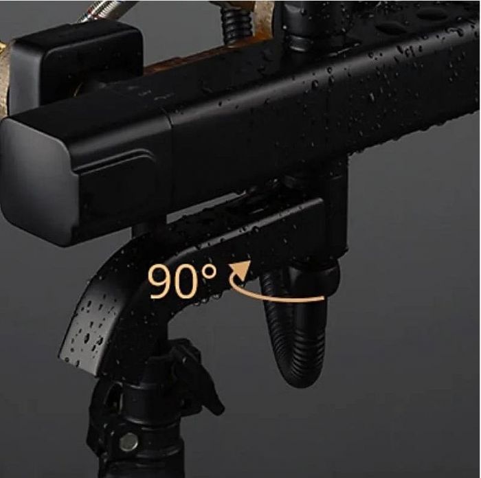 Душевая система Gappo G2491-6 с термостатом Черная матовая