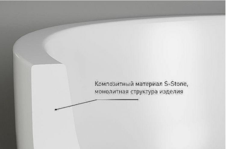Ванна из искусственного камня Salini Ornella Kit 180х80 102422M Белая матовая