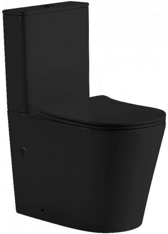 Унитаз компакт Abber Bequem AC1112TMB Черный матовый с бачком и сиденьем Микролифт
