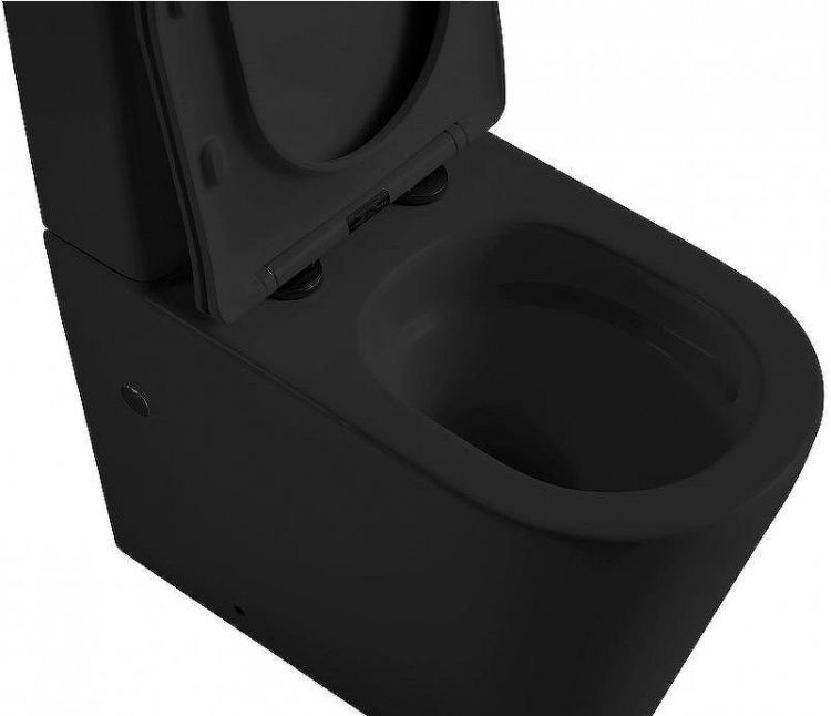 Унитаз компакт Abber Bequem AC1112TMB Черный матовый с бачком и сиденьем Микролифт