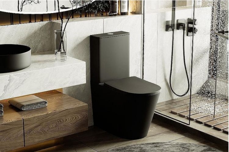 Унитаз компакт Abber Bequem AC1112TMB Черный матовый с бачком и сиденьем Микролифт