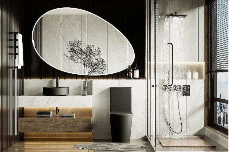 Унитаз компакт Abber Bequem AC1112TMB Черный матовый с бачком и сиденьем Микролифт