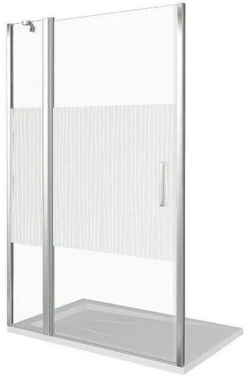 Душевая дверь Good Door Pandora WTW-140-T-CH 140 профиль Хром стекло с узором Тростник