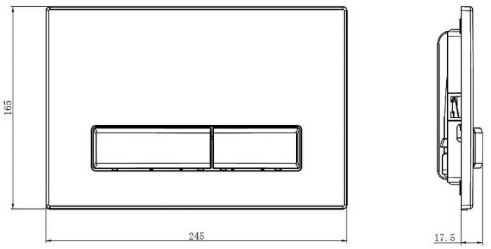 Клавиша смыва Charus Raiden FP.321.46.01 цвет Хром матовый