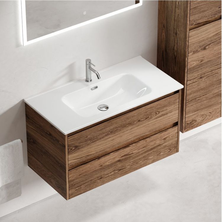 Тумба подвесная SANCOS под раковину Libra, дуб чарльстон 890х450х500 мм, LB90ECH Тумба подвесная SANCOS под раковину Libra, дуб чарльстон 890х450х500 мм, LB90ECH