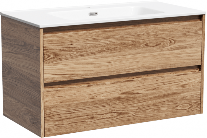 Тумба подвесная SANCOS под раковину Libra, дуб чарльстон 890х450х500 мм, LB90ECH