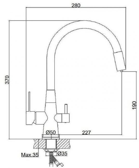 Смеситель для кухни Haiba HB76858-8 Хром Белый