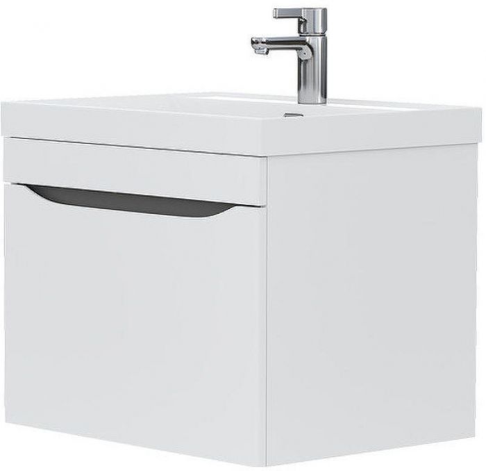 Тумба под раковину Volna Prime 60.1Y tpPRIME60.1Y-01 подвесная Белая Темно-серая