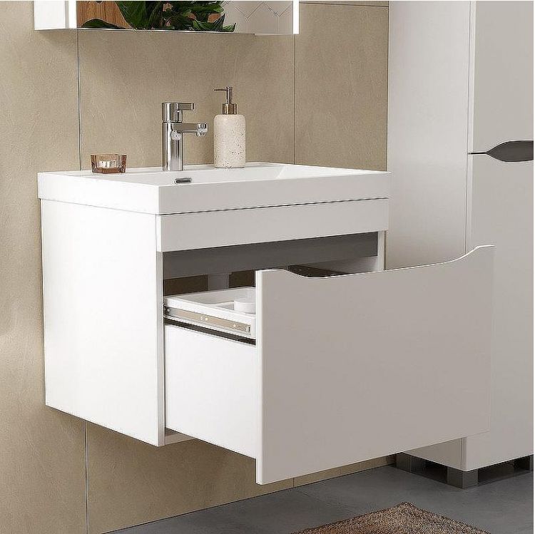 Тумба под раковину Volna Prime 60.1Y tpPRIME60.1Y-01 подвесная Белая Темно-серая