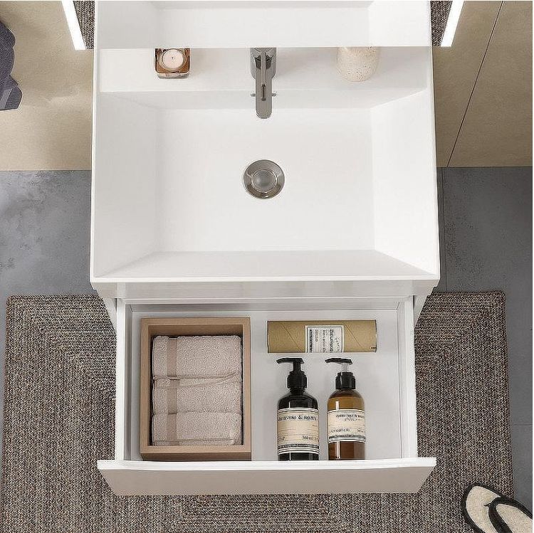 Тумба под раковину Volna Prime 60.1Y tpPRIME60.1Y-01 подвесная Белая Темно-серая