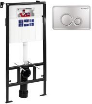 Инсталляция Bettoserb Sava Slim Superior SES40006462 для унитаза с клавишей смыва цвет Хром матовый