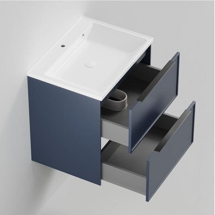 Тумба под раковину La Fenice Simpla Twin 100 FNC-01-SIM-BG-100-2 подвесная Синяя матовая