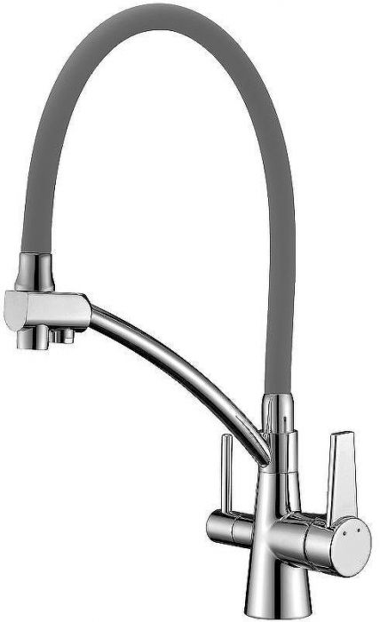 Смеситель для кухни Lemark Comfort LM3071C-Gray Хром Серый