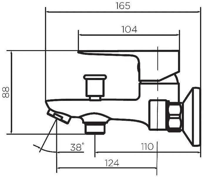 Смеситель для ванны Dorff Prime D4011000 Хром
