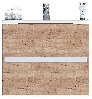 Тумба с раковиной SanVit Кубэ-2 60 kkube2060dub подвесная цвет Дуб