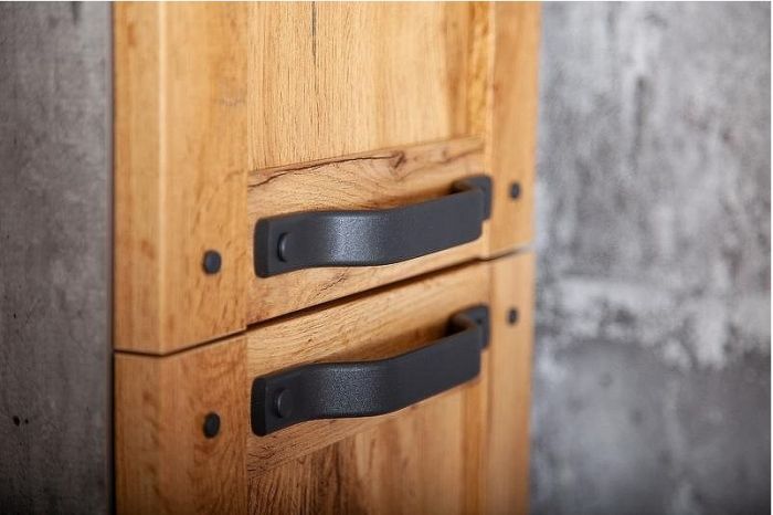 Шкаф пенал Бриклаер Лофт 35 4627125413360 с бельевой корзиной Метрополитен грей