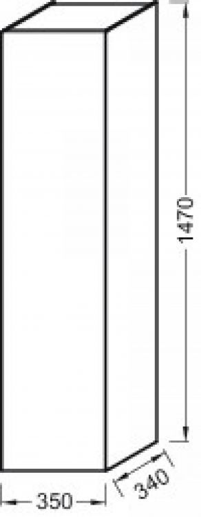 Шкаф-пенал 35 см Jacob Delafon Odeon Up EB998-E16, ореховое дерево