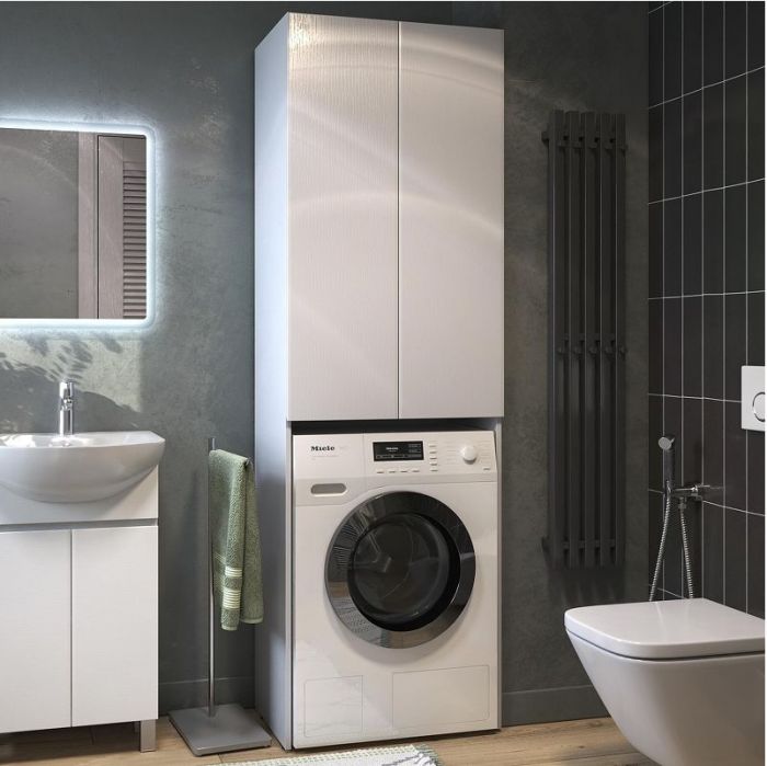 Шкаф пенал Vigo Wing 64 shnr.WIN.64.2D над стиральной машиной цвет Белый