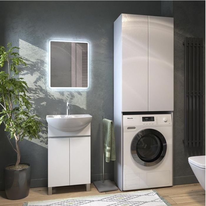 Шкаф пенал Vigo Wing 64 shnr.WIN.64.2D над стиральной машиной цвет Белый