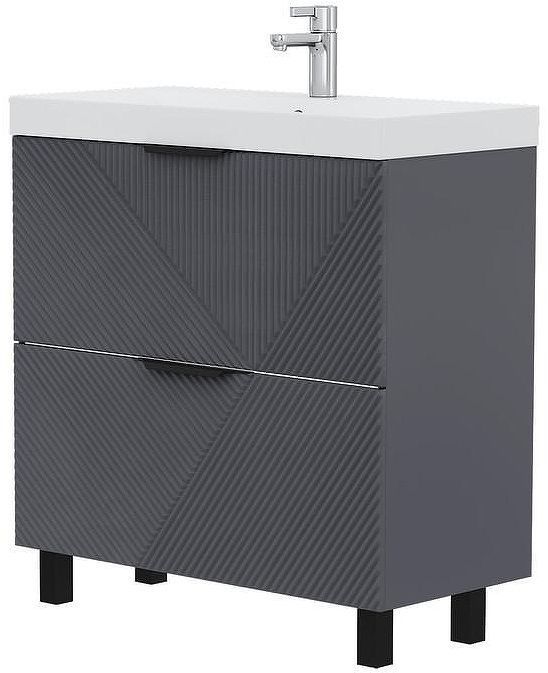Тумба под раковину Volna Geometry 80 tnGEOMETRY80.2Y-07 цвет Графит