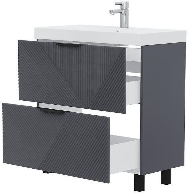 Тумба под раковину Volna Geometry 80 tnGEOMETRY80.2Y-07 цвет Графит