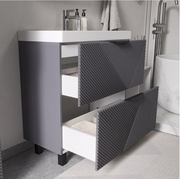 Тумба под раковину Volna Geometry 80 tnGEOMETRY80.2Y-07 цвет Графит