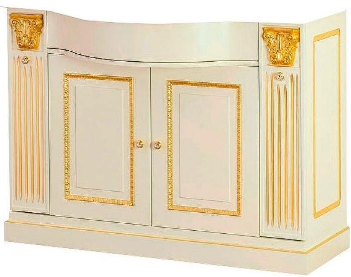 Тумба под раковину Migliore Ravenna 119 L 27064 Слоновая кость Золото без столешницы