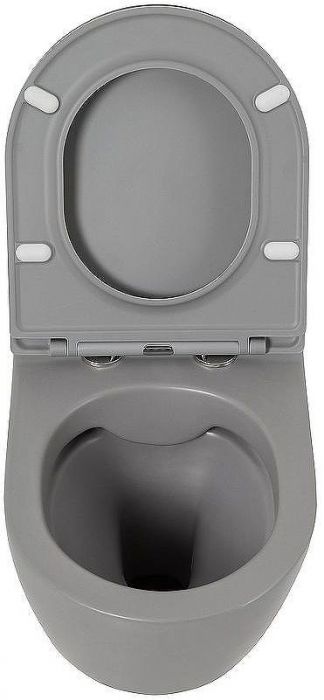Унитаз BelBagno Colorato BB062CHR-GR/BB062SC-GR подвесной Серый матовый с сиденьем Микролифт