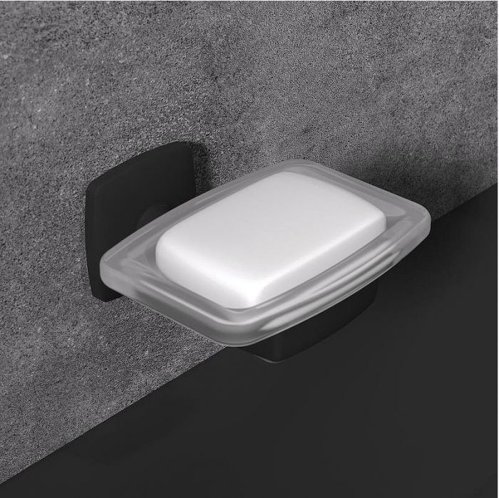 Комплект мебели для ванной AM.PM Gem 75 BK90GN подвесной Черный матовый со смесителем для раковины и аксессуарами