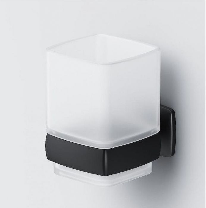 Комплект мебели для ванной AM.PM Gem 75 BK90GN подвесной Черный матовый со смесителем для раковины и аксессуарами