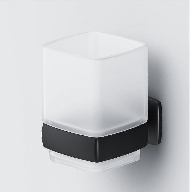 Комплект мебели для ванной AM.PM Gem 75 BK90GN подвесной Черный матовый со смесителем для раковины и аксессуарами