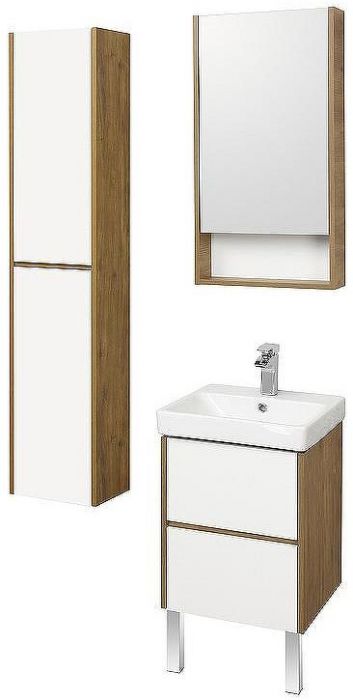 Подвесной шкаф Aquaton Сканди 35 1A255003SDZ90 Белый Дуб рустикальный