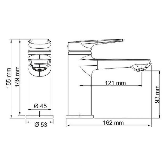 Смеситель для раковины WasserKRAFT Lopau 3203 Хром