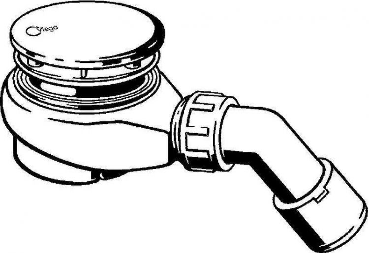 Сифон для душевого поддона Viega Tempoplex  6963 634100 Хром