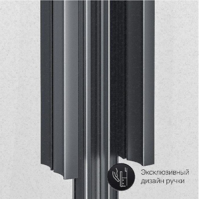 Душевой уголок AM.PM Gem 90х90 W90G-401A090BT профиль Черный матовый стекло прозрачное