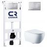 Комплект унитаза с инсталляцией Charus SET.125W.21.1 цвет Белый с сиденьем Микролифт и клавишей смыва цвет Хром Комплект унитаза с инсталляцией Charus SET.125W.21.1 цвет Белый с сиденьем Микролифт и клавишей смыва цвет Хром