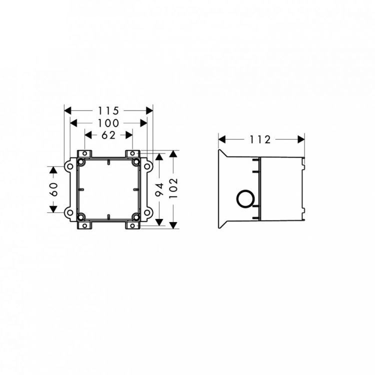 Скрытая часть AXOR для модуля подсветки/динамика 40876180 Скрытая часть AXOR для модуля подсветки/динамика 40876180