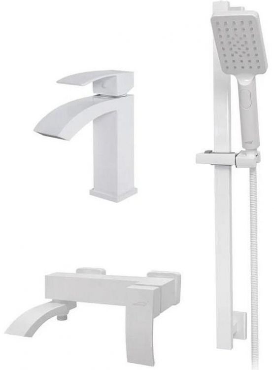 Комплект смесителей Hansberge Cubito H7077WW Белый Комплект смесителей Hansberge Cubito H7077WW Белый