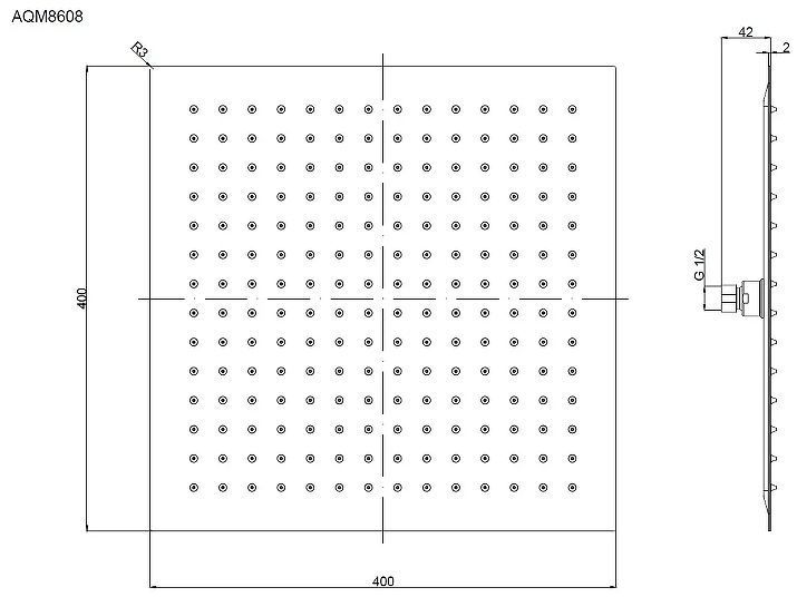Верхний душ AQUAme AQM8608MB цвет Черный матовый Верхний душ AQUAme AQM8608MB цвет Черный матовый