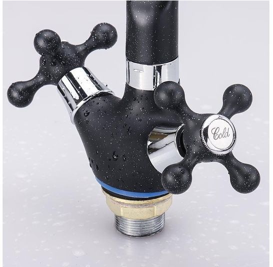 Смеситель для кухни Ekko E5408-7 цвет Черный матовый