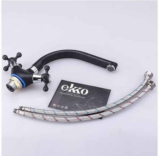 Смеситель для кухни Ekko E5408-7 цвет Черный матовый