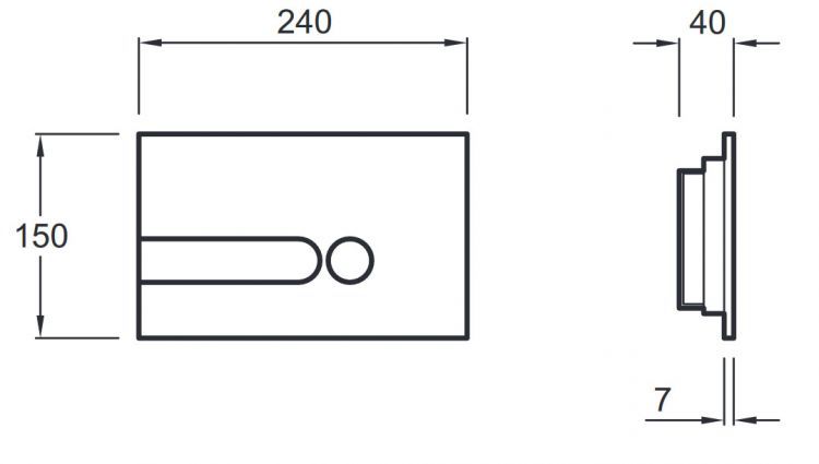 Клавиша смыва Jacob Delafon e4326-00, белая