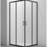Душевой уголок Veconi Rovigo RV-101B 90х90 RV101B-90-01-C5 профиль Черный матовый стекло прозрачное
