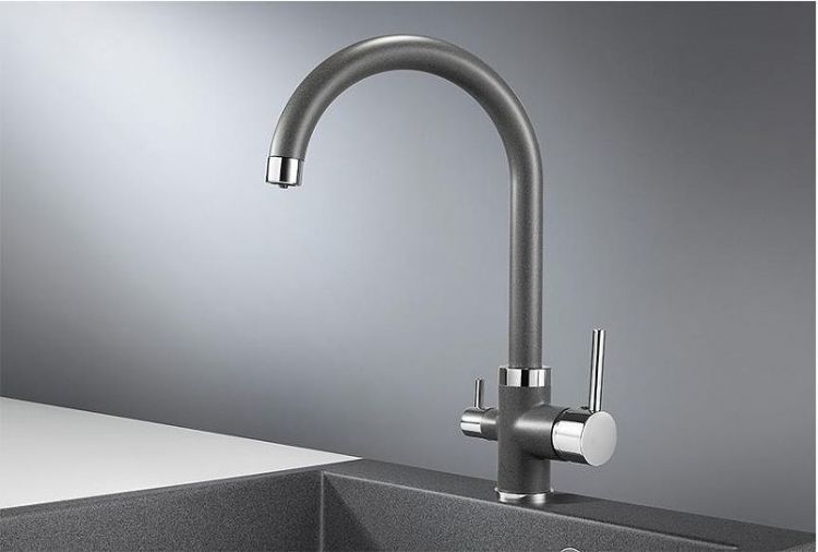 Смеситель для кухни Granula 2168 цвет Графит