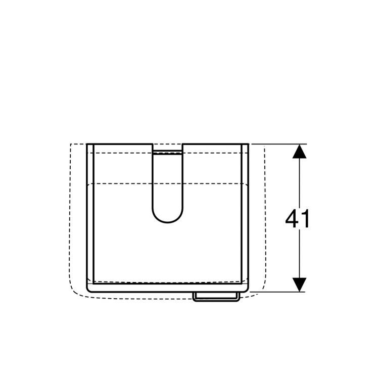 Тумба под раковину Geberit Renova Plan 485 мм, с одной дверцей, белый [879150000]