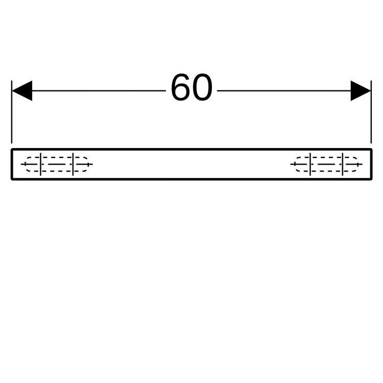 Полочка Geberit iCon, 60, темно-серый [841961000]