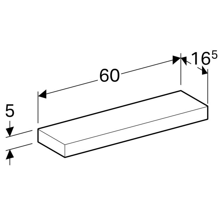 Полочка Geberit iCon, 60, темно-серый [841961000]