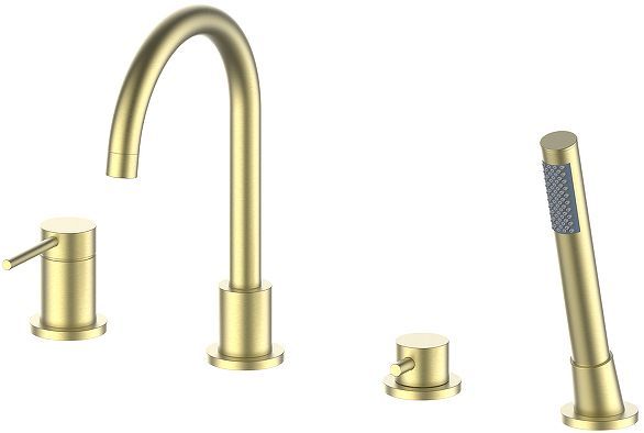 Смеситель на борт ванны Oliveeka Y OL-669017-BG цвет Золото матовое