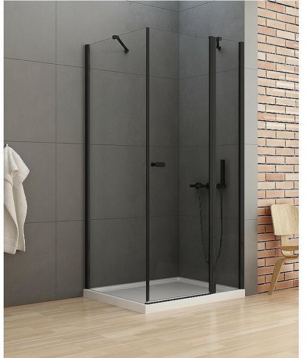 Душевой уголок New Trendy New Soleo Black 90х100 K-0543 профиль Черный стекло прозрачное