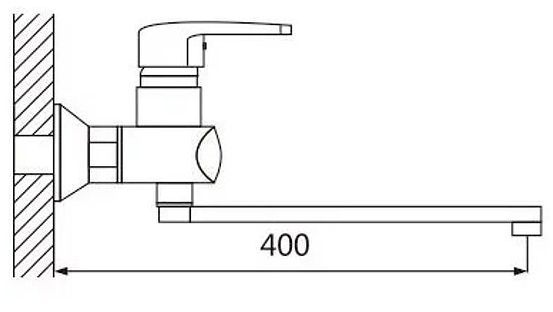 Смеситель для ванны Shevanik S5172 универсальный цвет Хром